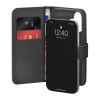 iPhone 17 Kotelo Wallet Stand Musta