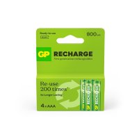 Recharge AAA Battery 800mAh 4-pack