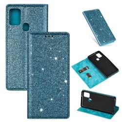 Samsung Galaxy A21s Suojakotelo Glitter Sininen