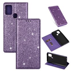 Samsung Galaxy A21s Suojakotelo Glitter Violetti