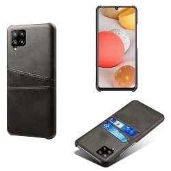 Samsung Galaxy A42 5G Suojakuori Kaksi Korttitaskua Musta