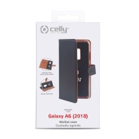 Samsung Galaxy A6 2018 Kotelo Wally Wallet Case Musta