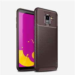 Samsung Galaxy J6 2018 Kuori Hiilikuiturakenne Ruskea