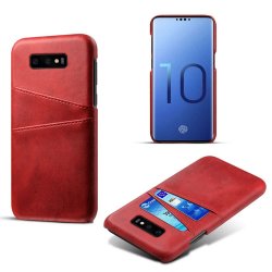 Samsung Galaxy S10E Kuori PU-nahka Korttitasku Punainen