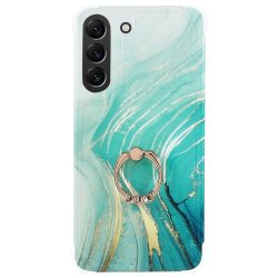 Samsung Galaxy S22 Plus Kuori Rengas Marmorikuvio Vihreä