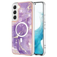 Samsung Galaxy S22 Kuori Marmorikuvio MagSafe Violetti
