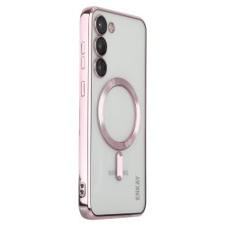 Samsung Galaxy S23 Plus Kuori Pinnoitettu reuna MagSafe Vaaleanpunainen