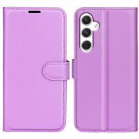 Samsung Galaxy S24 Kotelo Litchi Violetti