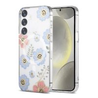 Samsung Galaxy S24 Plus Kuori Kukkakuvio MagSafe Punainen Sininen