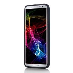 Samsung Galaxy S8 Plus MobilSuojakuori TPU-materiaali-materiaali Kovamuovi Hybrid Kortplats Musta