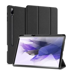 Samsung Galaxy Tab S7 Plus T970 T976/Galaxy Tab S7 FE T730 T736 Kotelo Domo Series Musta