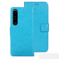 Sony Xperia 1 V Kotelo Nahkarakenne Sininen