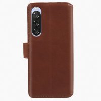 Sony Xperia 10 V Kotelo Essential Leather Maple Brown