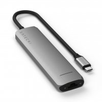 7-in-1 USB-C Slim Multiport Adapter with Ethernet Space Gray