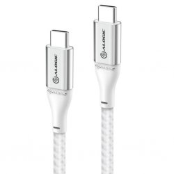 Ultra USB-C että USB-C kaapeli 5A/480Mbps 30 centimetri Hopea