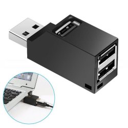 USB-Adapterit 3 USB-portar Musta