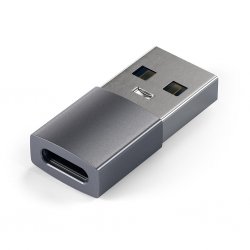 USB-A että USB-C adapteri Space Grey