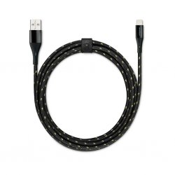 kaapeli USB että Lightning Kevlar 1.2m Musta Kulta