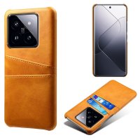 Xiaomi 14 Kuori ja Kaksi Korttitaskua Oranssi