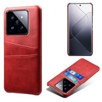 Xiaomi 14 Kuori ja Kaksi Korttitaskua Punainen