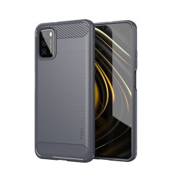 Xiaomi Poco M3 Kuori Harjattu Hiilikuiturakenne Harmaa