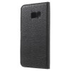 Samsung Galaxy S7 Kotelo Litchi PU-nahka Musta