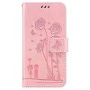 Samsung Galaxy S21 FE Kotelo Kukkakuvio Vaaleanpunainen