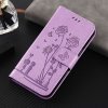 Samsung Galaxy S21 FE Kotelo Kukkakuvio Violetti