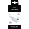 Speedy Charger Laturi USB-A ja USB-C PD 20W Valkoinen