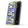 iPhone 12 Pro Max Suojakuori Snap Case Clear AOP Blue/Neon Lime