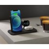 4 in 1 Stand+Watch Wireless Charger Aluminium Musta
