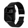Apple Watch 42/44/45mm/Apple Watch Ultra Ranneke Titanium Bändi Musta