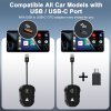 THT-020-9 Apple Carplay/Android Auto Kytketty langattomaan sovittimeen Musta