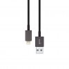 USB-A-latauskaapeli Lightning 3m Mustaan