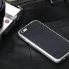 iPhone 6/6s Kuori AluFrame Leather Musta Hopea