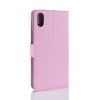 Apple iPhone Xr Kotelo PU-nahka Litchi Vaaleanpunainen