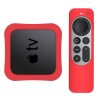 Apple TV 4K 2021/Apple TV Remote (gen 2) Kuori Silikoni Punainen