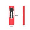 Apple TV 4K 2021/Apple TV Remote (gen 2) Skal Silikon Röd