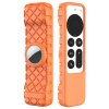 Apple TV Remote (gen 2)/AirTag Kuori Neljäkäskuvio Oranssi
