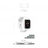 Apple Watch 38/40/41mm Ranneke ICON Silicone Band Valkoinen