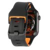 Apple Watch 42/44mm Armband Civilian Strap Svart/Orange