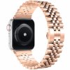 Apple Watch 42/44/45mm/Apple Watch Ultra Ranneke Ruostumaton teräs Ruusukulta