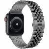 Apple Watch 42/44/45mm/Apple Watch Ultra Ranneke Ruostumaton teräs Musta