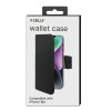 iPhone 16e/17e Kotelo Wally Wallet Case Musta