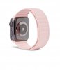 Apple Watch 38/40/41mm Ranneke Leather Magnetic Traction Strap Lite Silver Pink