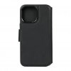 iPhone 15 Pro Max Kotelo Leather Detachable Wallet Musta