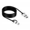 AluCable Duo USB-A/Micro-USB/Lightning 1.5m