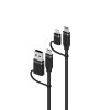 Kaapeli Elements 4-IN-1 1.5m Musta