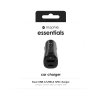 Essentials Autolaturi USB-C/USB-A 12W Car Charger Musta