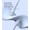 Fast Charging Pastel Cable USB-C/USB-C 2 m Sininen